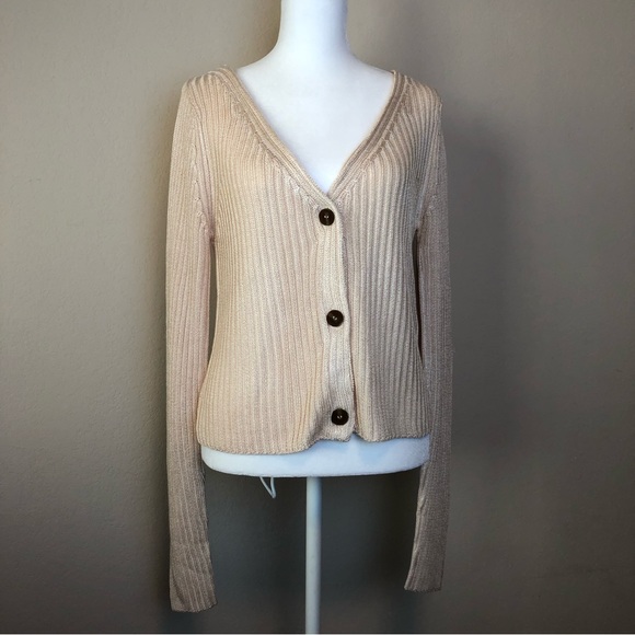 NWT Free People Game On Cardi - Size Medium In White Swan Color - Picture 7 of 15